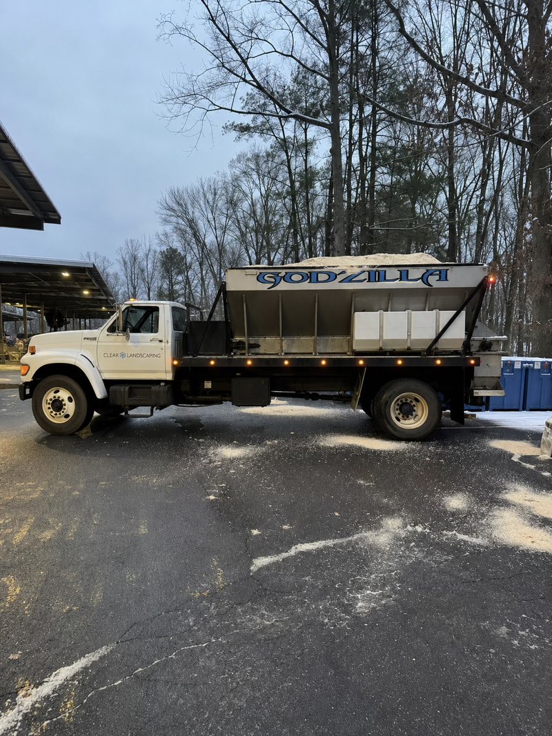 Godzilla, a Clear Landscaping salt truck loaded and ready ahead of a storm